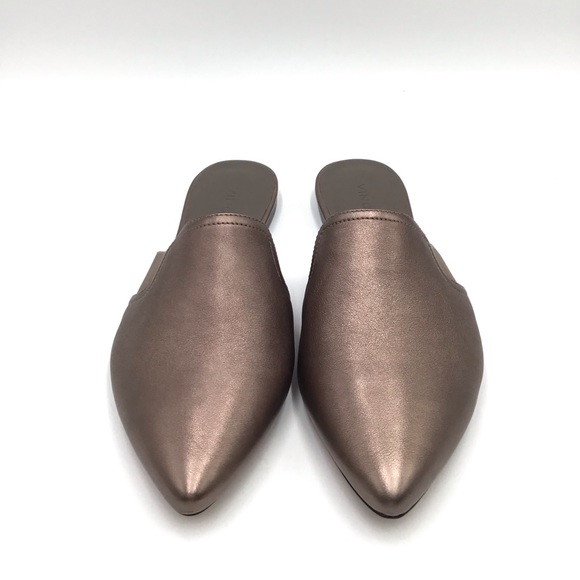 🔴SOLD🔴New Vince Nadette Bronze Leather Slide mules flat shoes 8.5 M - Picture 3 of 10